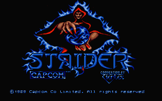 Strider title screen for Atari ST